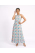 Hand Painted Rayon Halter Dress